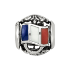 Sterling Silver Reflections Enameled French Theme Bead