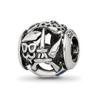 Sterling Silver Reflections Enameled French Theme Bead