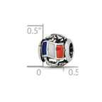 Sterling Silver Reflections Enameled French Theme Bead