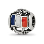 Sterling Silver Reflections Enameled French Theme Bead