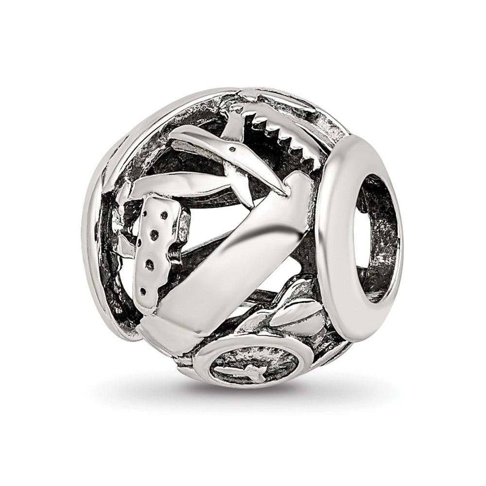 Sterling Silver Reflections Enameled Switzerland Theme Bead