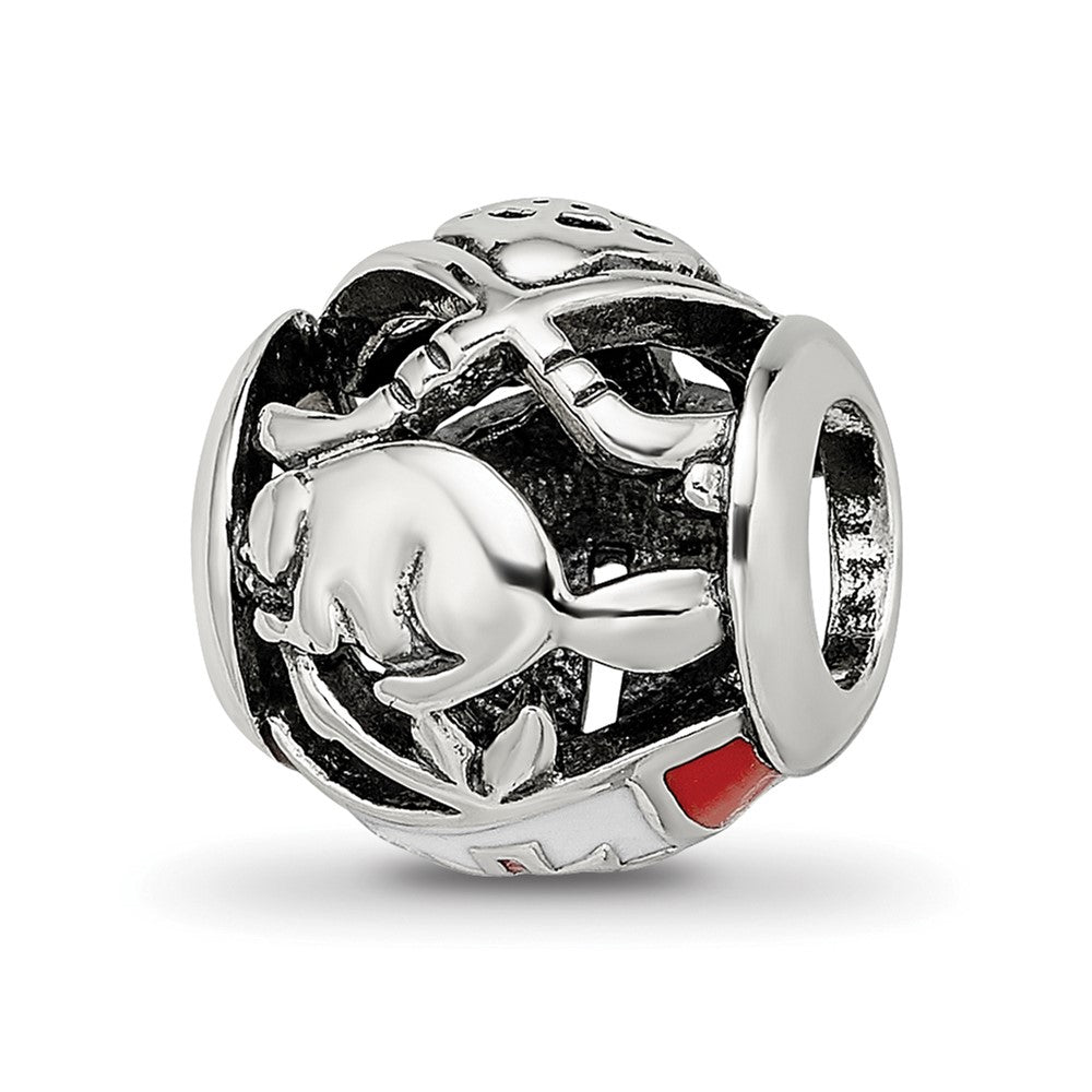 Sterling Silver Reflections Enameled Canada Theme Bead