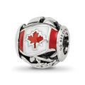 Sterling Silver Reflections Enameled Canada Theme Bead