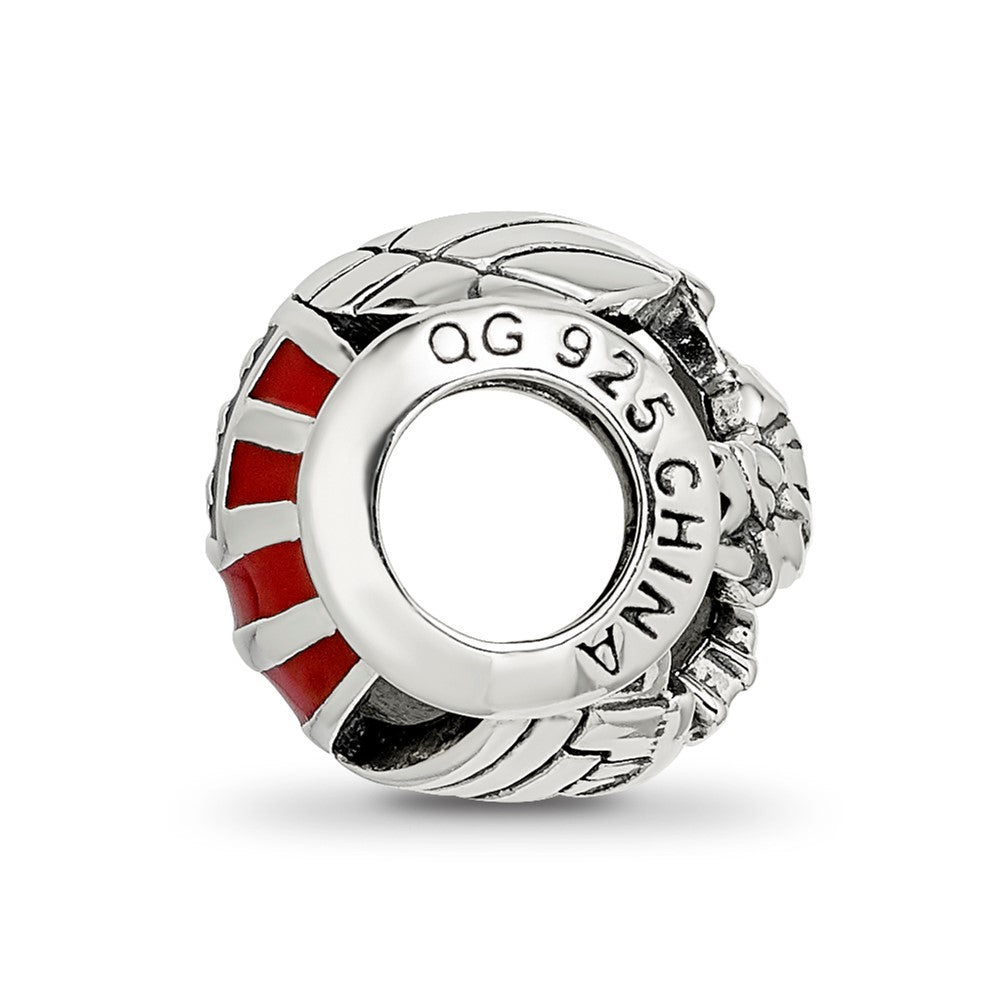 Sterling Silver Reflections Enameled USA Theme Bead