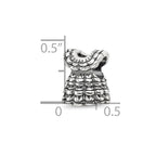 Sterling Silver Reflections Ruffled Dress Bead