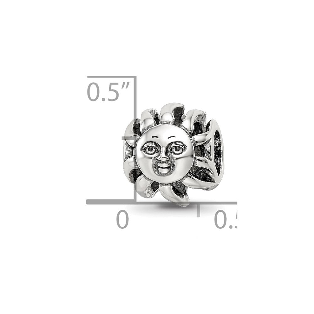 Sterling Silver Reflections Sun with A Face Bead