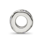 Sterling Silver Reflections with Crystals Wave Spacer Bead