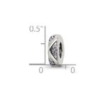 Sterling Silver Reflections with Crystals Wave Spacer Bead