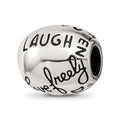 Sterling Silver Reflections Crystals Live Laugh Love Bead