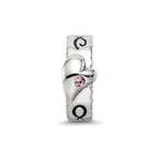 Sterling Silver Reflections Pink Crystal Heart Infinity Spacer Bead