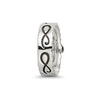 Sterling Silver Reflections Pink Crystal Heart Infinity Spacer Bead