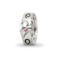 Sterling Silver Reflections Pink Crystal Heart Infinity Spacer Bead