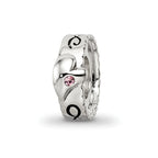 Sterling Silver Reflections Pink Crystal Heart Infinity Spacer Bead