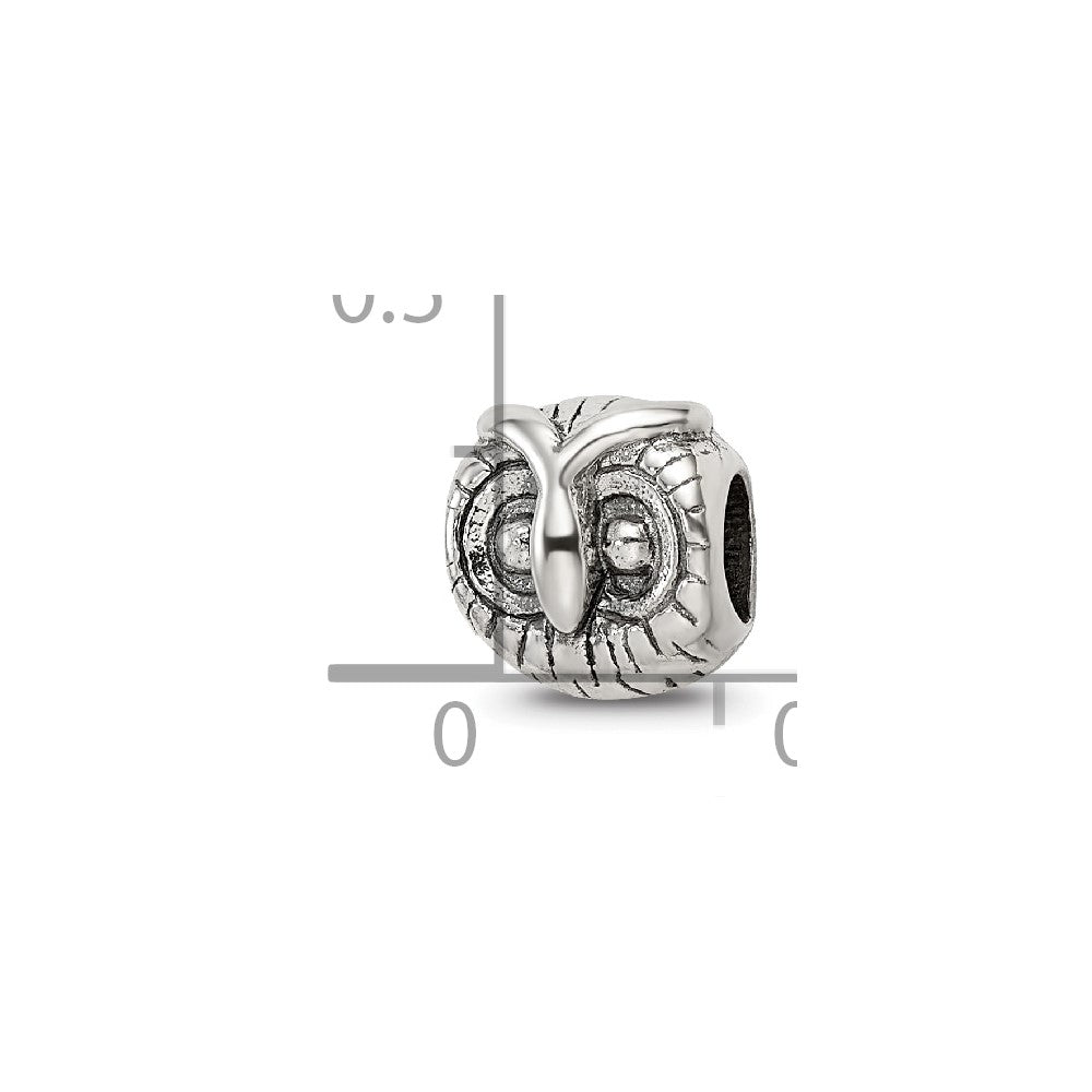 Sterling Silver Reflections Owl Head Bead