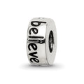 Sterling Silver Reflections Pink Crystal Believe Spacer Bead
