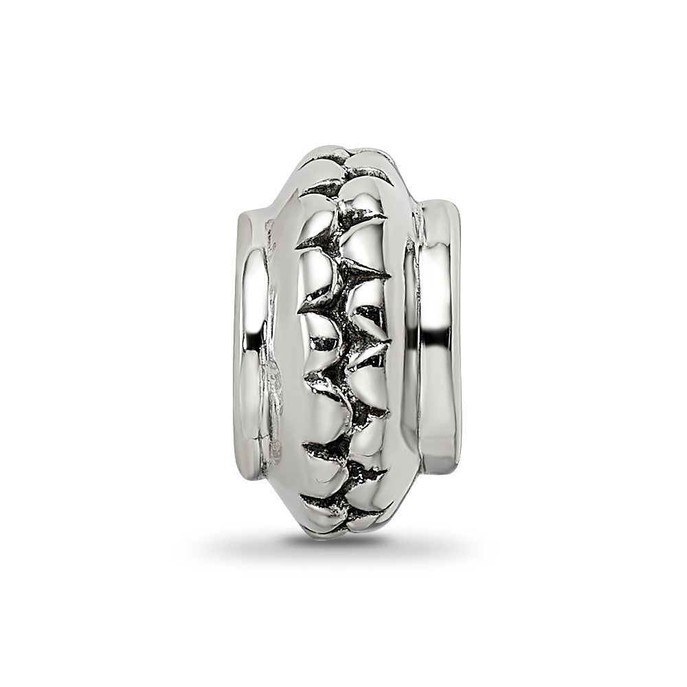Sterling Silver Reflections Polished Grooved Gripper Bead