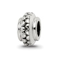 Sterling Silver Reflections Polished Grooved Gripper Bead