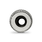 Sterling Silver Reflections Antiqued Textured Gripper Bead
