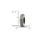 Sterling Silver Reflections Antiqued Textured Gripper Bead