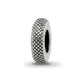 Sterling Silver Reflections Antiqued Textured Gripper Bead