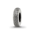 Sterling Silver Reflections Antiqued Textured Gripper Bead