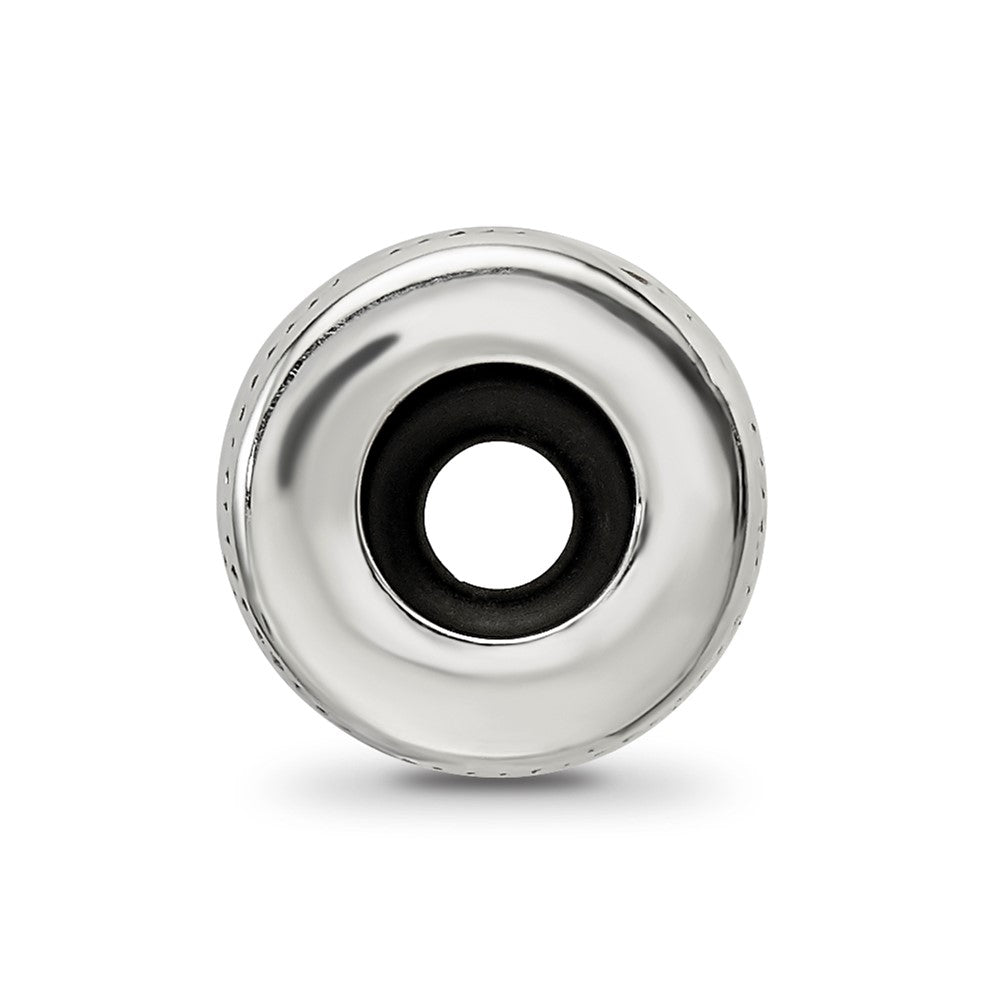 Sterling Silver Reflections Antiqued Textured Gripper Bead