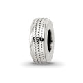 Sterling Silver Reflections Antiqued Textured Gripper Bead