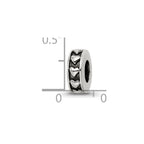 Sterling Silver Reflections Antiqued Hearts Gripper Bead