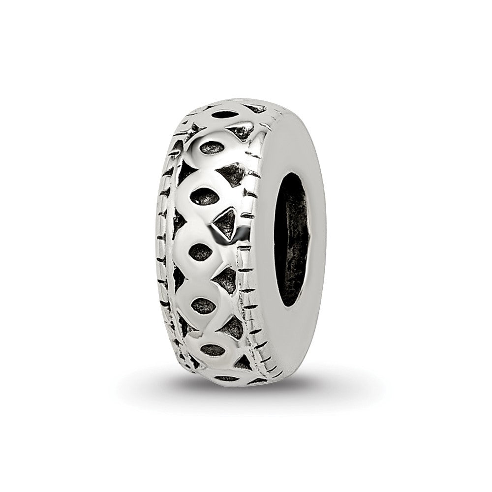 Sterling Silver Reflections Antiqued Bali Gripper Bead