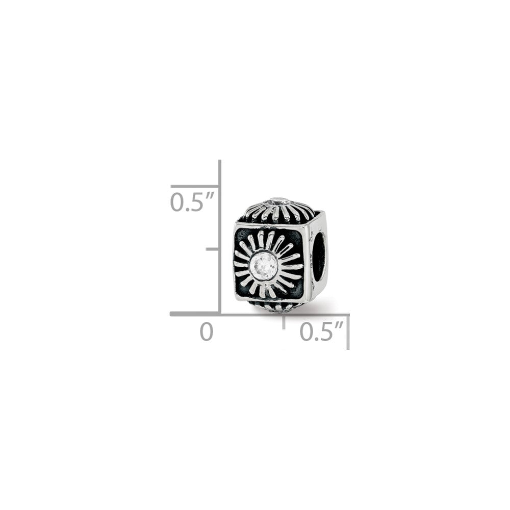 Sterling Silver Reflections CZ Bead