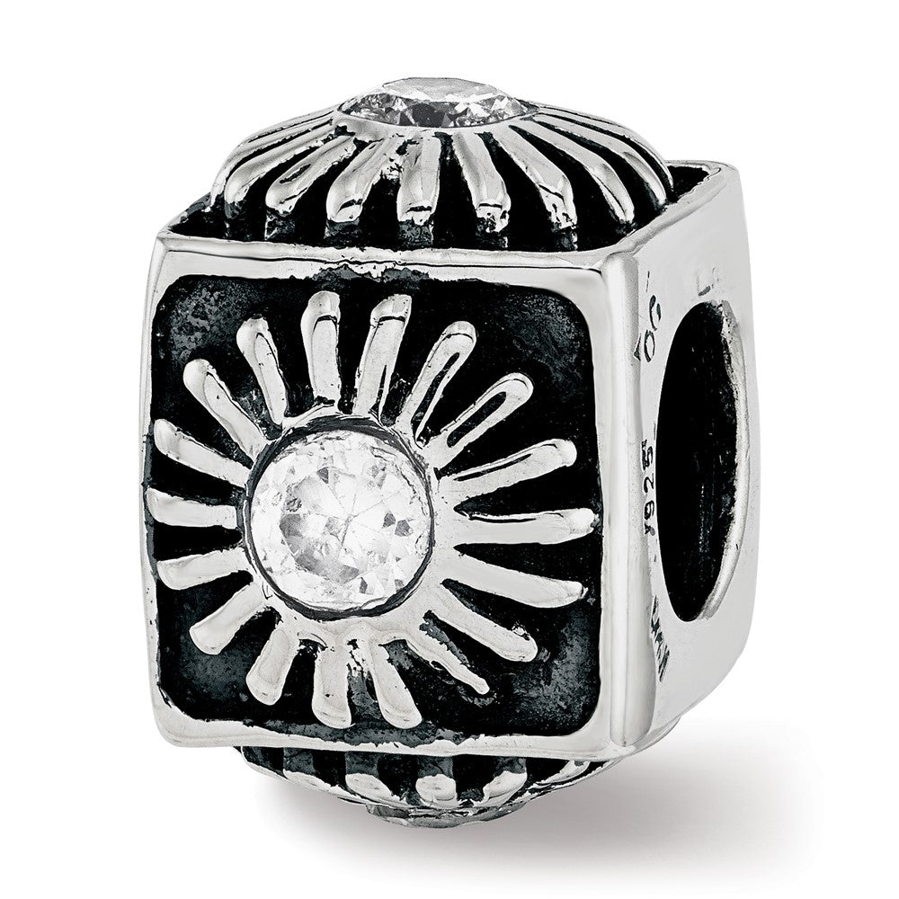 Sterling Silver Reflections CZ Bead