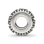 Sterling Silver Reflections CZ Antiqued Bali Bead