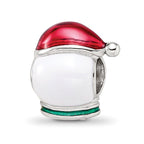 Sterling Silver Reflections Rh-plated Enameled Snowman Head Bead