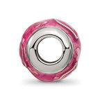 Sterling Silver Reflections Pink Enameled Smooches Lips Bead