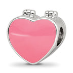 Sterling Silver Reflections Enamel Crystal Marry Me Heart Bead
