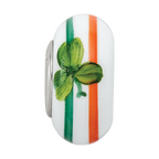 Ster.Silver Reflections Hand Painted The Irish Fenton Glass Bead