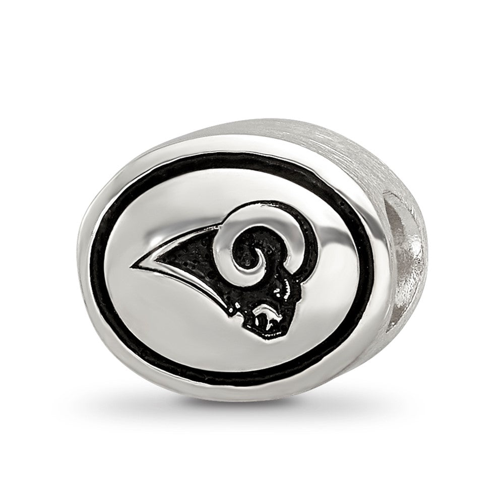 Sterling Silver Antiqued Los Angeles Rams NFL Bead