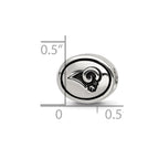 Sterling Silver Antiqued Los Angeles Rams NFL Bead