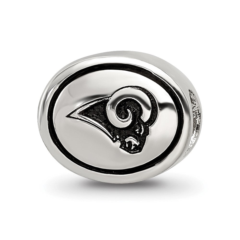 Sterling Silver Antiqued Los Angeles Rams NFL Bead
