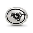 Sterling Silver Antiqued Los Angeles Rams NFL Bead