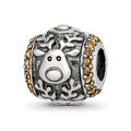 Sterling Silver Reflections Crystals Reindeer Bead
