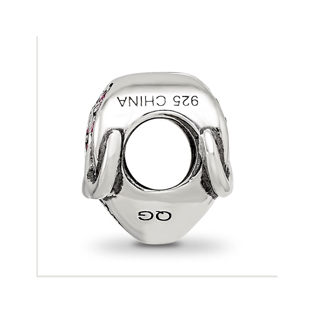 Sterling Silver Reflections Crystal Infinity Symbol in Heart Bead