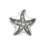 Sterling Silver Reflections Crystal Starfish Bead