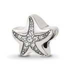 Sterling Silver Reflections Crystal Starfish Bead