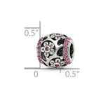 Sterling Silver Reflections Crystal Flowers Bead