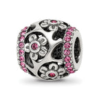 Sterling Silver Reflections Crystal Flowers Bead