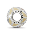 Sterling Silver Reflections Brown,Yellow & Lavender Enameled, Silver IP-P