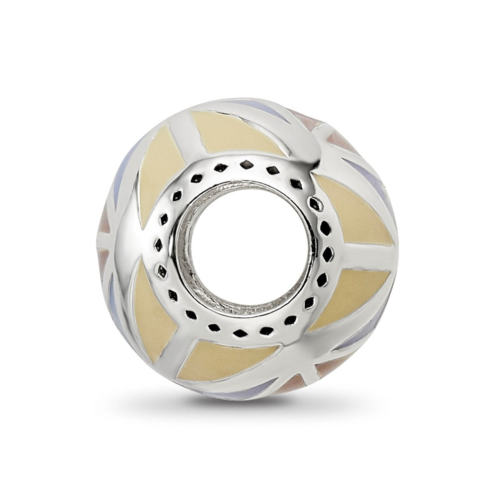 Sterling Silver Reflections Brown,Yellow & Lavender Enameled, Silver IP-P