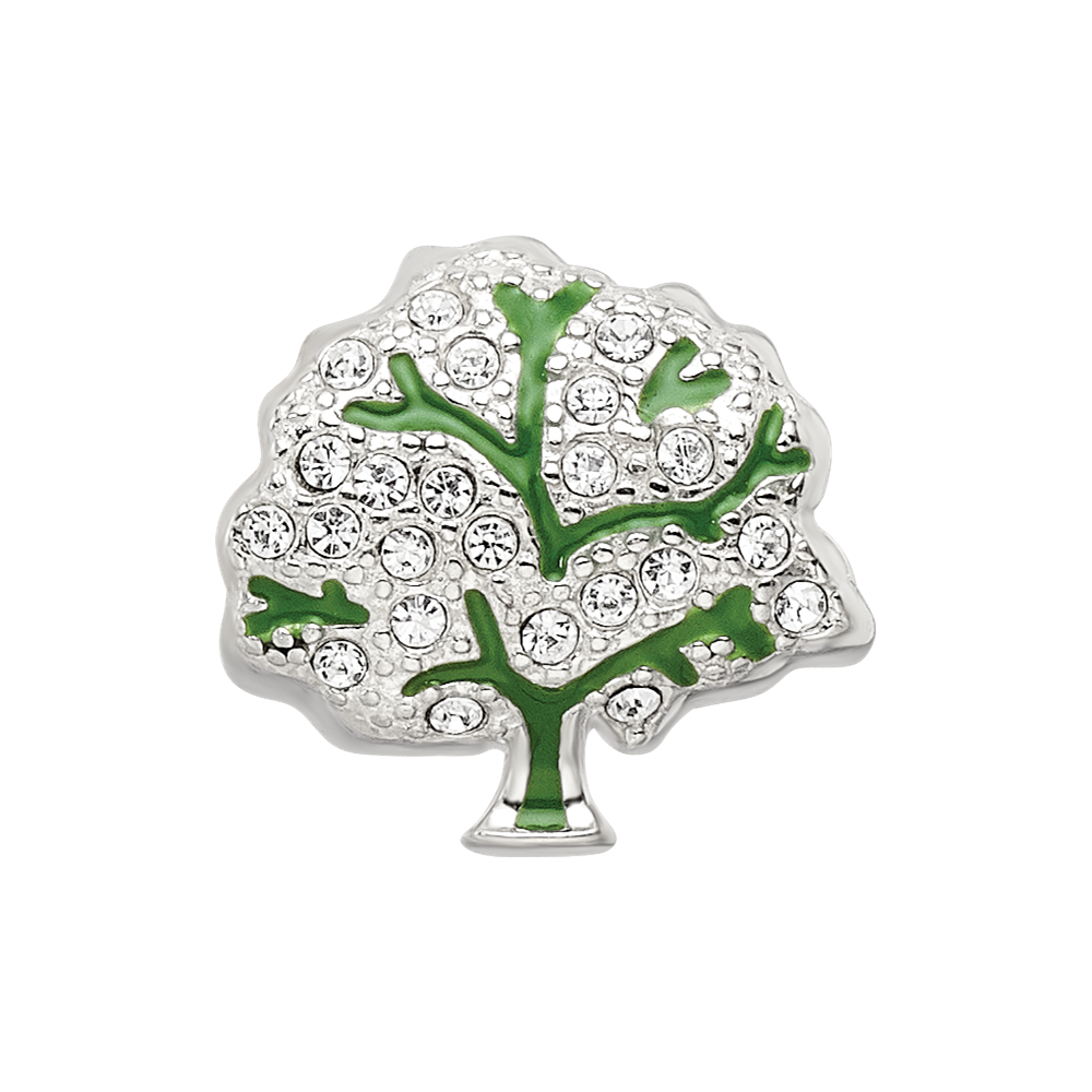 Sterling Silver Reflections Crystal Tree Bead