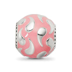 Sterling Silver Reflections Pink Enameled & Silver IP-Plated Bead